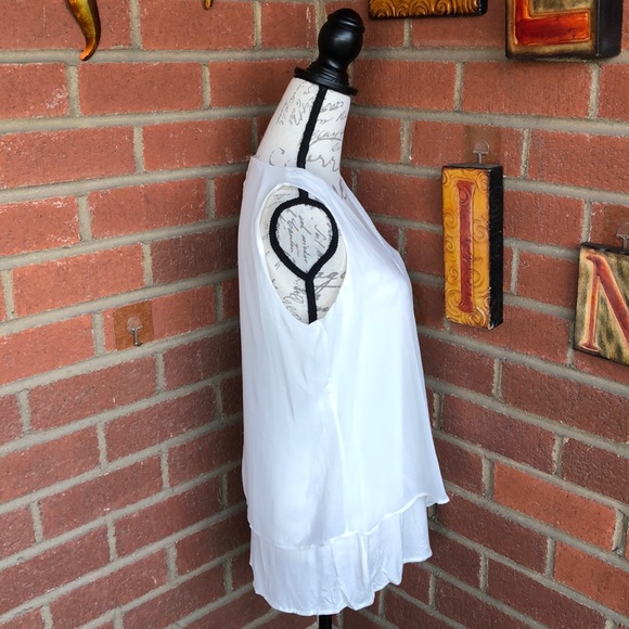 Calvin Klein Layered V-Neck Top - Picture 6 of 8